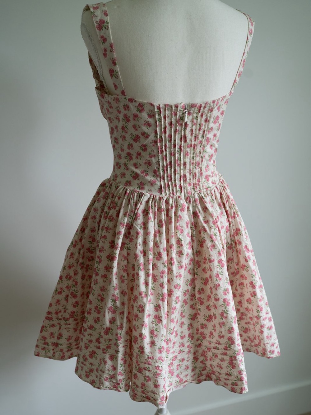 House of Cb Natassia White Rosebud Print Cotton Mini Dress - Picture 2 of 11